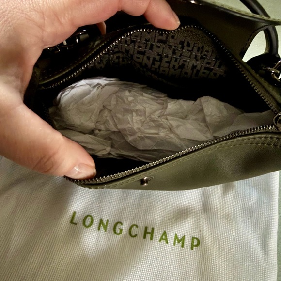 Longchamp NWT - Le Pliage Xtra Xs Leather Pouch in Fir - Picture 5 of 6